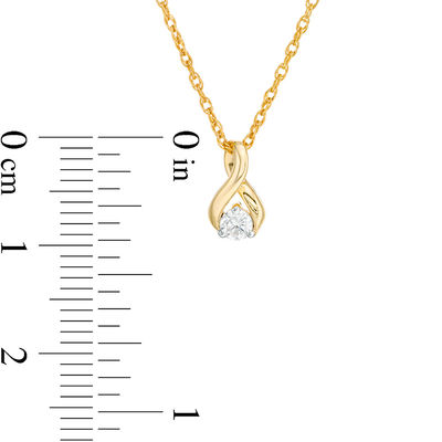 CT. T.W. Diamond Solitaire Twist Pendant and Stud Earrings Set in 10K Gold