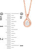 Thumbnail Image 2 of 0.23 CT. T.W. Diamond Solitaire Teardrop Twist Pendant and Stud Earrings Set in 10K Rose Gold