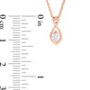 CT. T.W. Diamond Solitaire Flame Twist Pendant and Stud Earrings Set in 10K Rose Gold