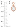 CT. T.W. Diamond Solitaire Flame Twist Pendant and Stud Earrings Set in 10K Rose Gold