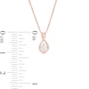 Thumbnail Image 3 of 0.45 CT. T.W. Diamond Solitaire Flame Twist Pendant and Stud Earrings Set in 10K Rose Gold