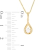 Thumbnail Image 3 of 0.45 CT. T.W. Diamond Solitaire Teardrop Flame Pendant and Stud Earrings Set in 10K Gold