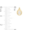 Thumbnail Image 4 of 0.45 CT. T.W. Diamond Solitaire Teardrop Flame Pendant and Stud Earrings Set in 10K Gold