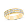 Thumbnail Image 0 of 0.45 CT. T.W. Diamond Double Row Vintage-Style Anniversary Band in 10K Gold