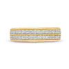 Thumbnail Image 3 of 0.45 CT. T.W. Diamond Double Row Vintage-Style Anniversary Band in 10K Gold