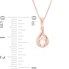 Thumbnail Image 3 of 0.45 CT. T.W. Diamond Solitaire Teardrop Flame Pendant and Stud Earrings Set in 10K Rose Gold