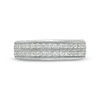 Thumbnail Image 4 of 0.45 CT. T.W. Diamond Double Row Vintage-Style Anniversary Band in 10K White Gold