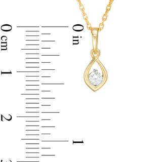 CT. T.W. Diamond Solitaire Marquise Pendant and Stud Earrings Set in 10K Gold