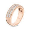 Thumbnail Image 3 of 0.45 CT. T.W. Diamond Double Row Vintage-Style Band in 10K Rose Gold