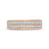 Thumbnail Image 4 of 0.45 CT. T.W. Diamond Double Row Vintage-Style Band in 10K Rose Gold