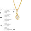 Thumbnail Image 3 of 0.23 CT. T.W. Diamond Channel-Set Solitaire Twist Flame Pendant and Stud Earrings Set in 10K Gold