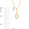 Thumbnail Image 3 of 0.45 CT. T.W. Diamond Channel-Set Solitaire Twist Flame Pendant and Stud Earrings Set in 10K Gold