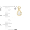 Thumbnail Image 4 of 0.45 CT. T.W. Diamond Solitaire Infinity Pendant and Stud Earrings Set in 10K Gold