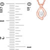 CT. T.W. Diamond Solitaire Flame Pendant and Stud Earrings Set in 10K Rose Gold