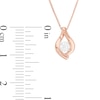 Thumbnail Image 3 of 0.45 CT. T.W. Diamond Solitaire Flame Pendant and Stud Earrings Set in 10K Rose Gold