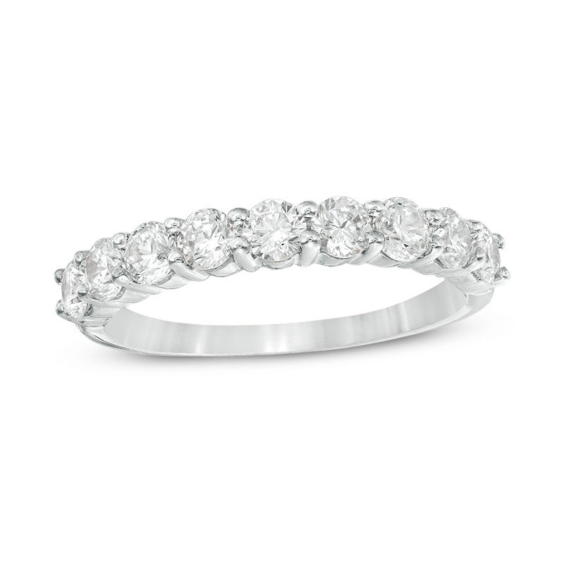 0.95 CT. T.W. Diamond Wedding Band in 10K White Gold|Peoples Jewellers