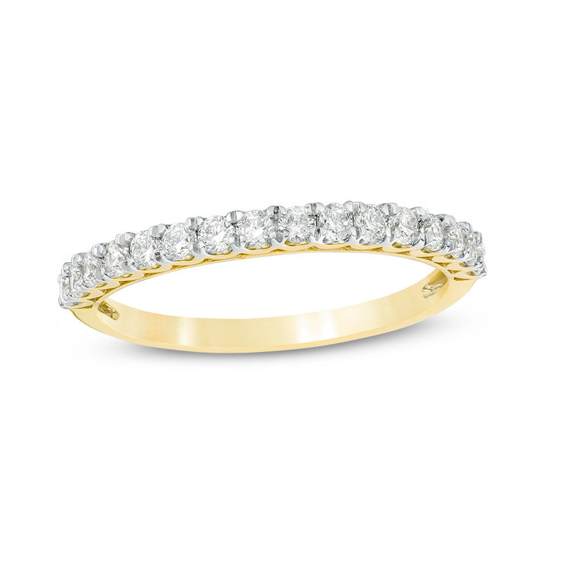 0.37 CT. T.W. Diamond Scallop-Set Wedding Band in 10K Gold|Peoples Jewellers