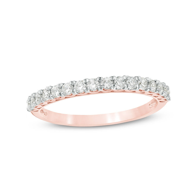0.37 CT. T.W. Diamond Wedding Band in 10K Rose Gold|Peoples Jewellers