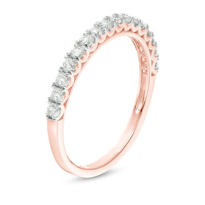 0.37 CT. T.W. Diamond Wedding Band in 10K Rose Gold