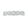 0.45 CT. T.W. Diamond Frame Seven Stone Vintage-Style Stackable Band in 10K Gold