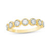 Thumbnail Image 1 of 0.45 CT. T.W. Diamond Frame Seven Stone Vintage-Style Stackable Band in 10K Gold