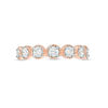 0.45 CT. T.W. Diamond Frame Seven Stone Vintage-Style Stackable Band in 10K Rose Gold