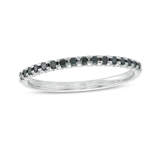 0.145 CT. T.W. Black Diamond Band in 10K White Gold