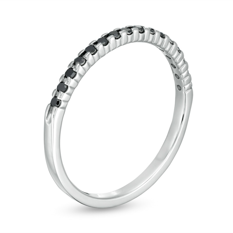 0.145 CT. T.W. Black Diamond Band in 10K White Gold