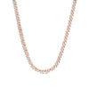 Thumbnail Image 0 of 1.98 CT. T.W. Diamond Two-Stone "S" Curve Tennis Necklace in Sterling Silver with Rose Rhodium - 17"