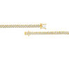 1.98 CT. T.W. Diamond Two-Stone "S" Curve Tennis Necklace in Sterling Silver with Yellow Rhodium - 17"