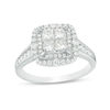 CT. T.W. Quad Princess-Cut Diamond Frame Engagement Ring in 14K White Gold