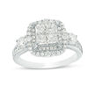 Thumbnail Image 0 of 1.50 CT. T.W. Quad Princess-Cut Diamond Frame Engagement Ring in 14K White Gold