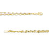 Italian Gold 030 Gauge Triple Strand Mirror Chain Bracelet in 14K Gold - 7.25"