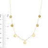 Thumbnail Image 2 of Italian Gold Disc Dangle Station Necklace in 14K Gold