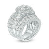 Thumbnail Image 1 of 5.01 CT. T.W. Composite Diamond Double Frame Collar Three Piece Bridal Set in 14K White Gold