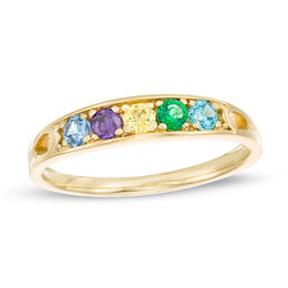 Mother's Birthstone Teardrop Ring (3-7 Stones)