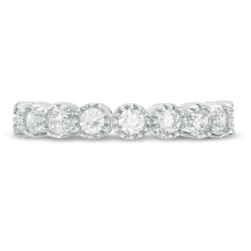 0.45 CT. T.W. Diamond Vintage-Style Nine Stone Anniversary Band in 10K Gold|Peoples Jewellers