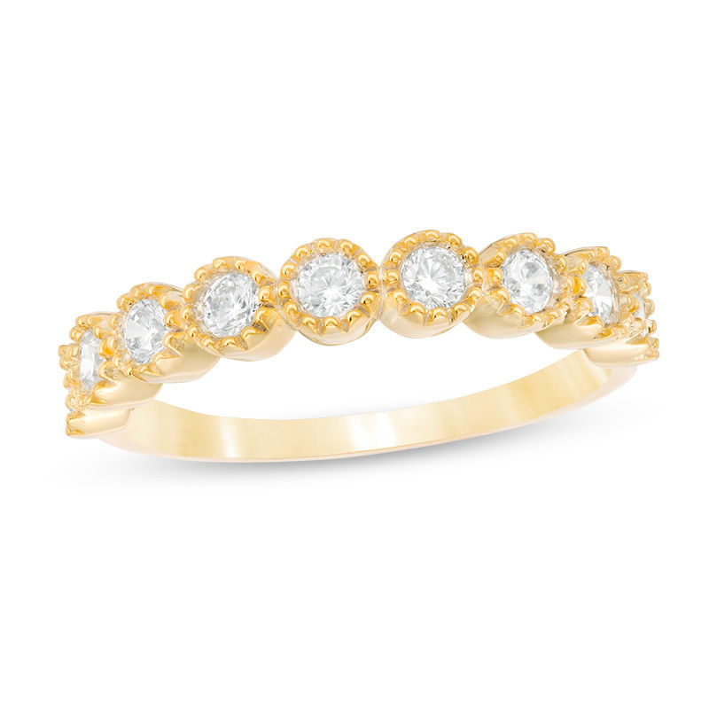 Main Image 1 of 0.45 CT. T.W. Diamond Vintage-Style Nine Stone Anniversary Band in 10K Gold