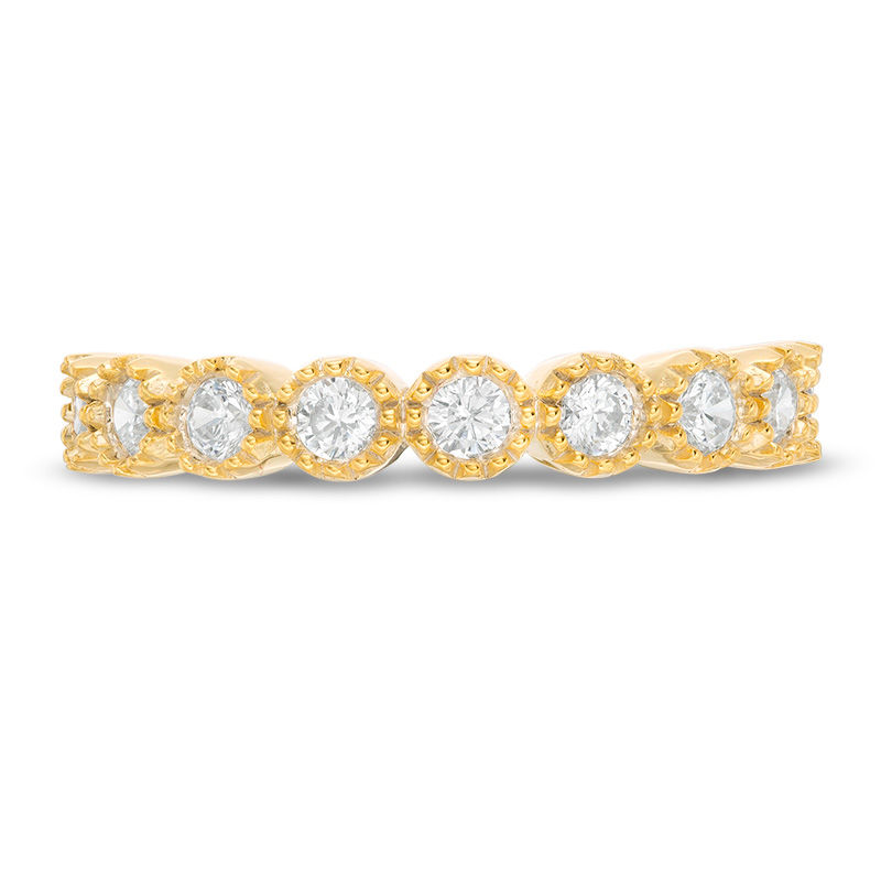 Main Image 4 of 0.45 CT. T.W. Diamond Vintage-Style Nine Stone Anniversary Band in 10K Gold