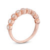 0.45 CT. T.W. Diamond Vintage-Style Nine Stone Anniversary Band in 10K Rose Gold