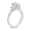 Thumbnail Image 1 of 1.00 CT. T.W. Multi-Diamond Cushion Three Stone Engagement Ring in 14K White Gold
