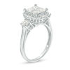 Thumbnail Image 2 of 1.50 CT. T.W. Quad Princess-Cut Diamond Frame Engagement Ring in 14K White Gold