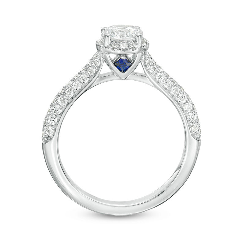 Vera Wang Love Collection 1.23 CT. T.W. Diamond Frame Engagement Ring in 14K White Gold|Peoples Jewellers