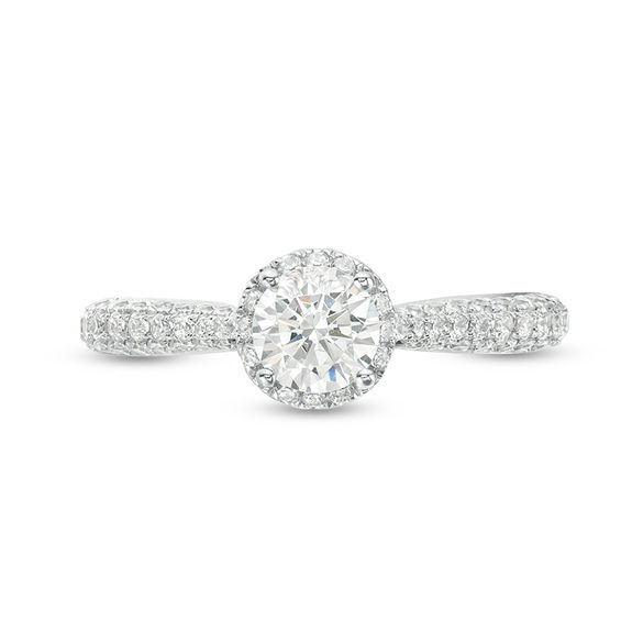 Vera Wang Love Collection 1.23 CT. T.W. Diamond Frame Engagement Ring ...