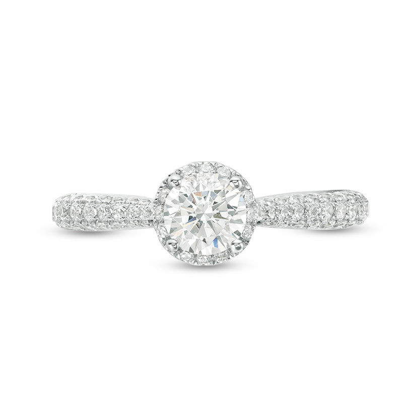 Vera Wang Love Collection 1.23 CT. T.W. Diamond Frame Engagement Ring in 14K White Gold