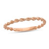 Ladies' 1.5mm Twist Rope Wedding Band in 14K Rose Gold