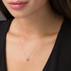 5.0mm Blue Topaz Bead Frame Pendant in 10K Gold