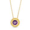 5.0mm Amethyst Bead Frame Pendant in 10K Gold