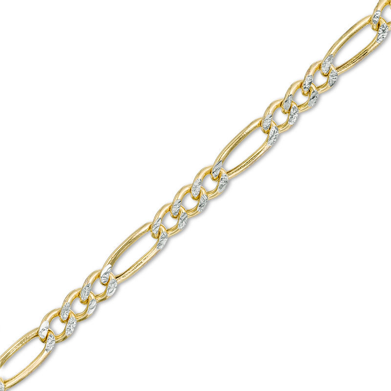 Italian Gold Men's 120 Gauge Diamond-Cut Figaro Chain Bracelet in 14K ...