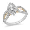 Thumbnail Image 1 of Enchanted Disney Jasmine 0.75 CT. T.W. Marquise Diamond Double Frame Engagement Ring in 14K Two-Tone Gold